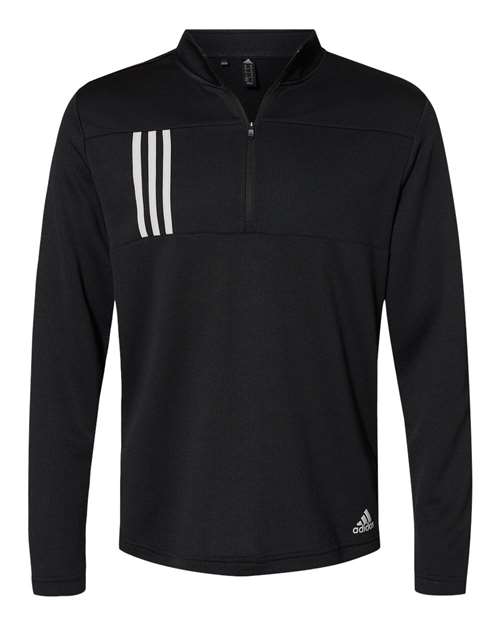 adidas Men's 3-Stripes Double Knit Quarter-Zip Pullover-1