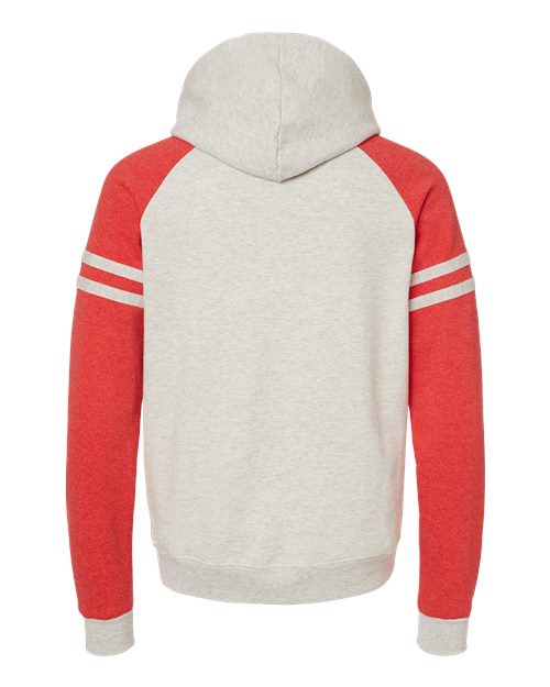 JERZEES Men's Nublend Varsity Colorblocked Raglan Hooded Sweatshirt 97C Mens Apparel Sweatshirts & Fleece