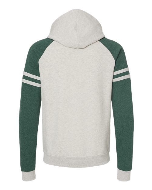 JERZEES Men's Nublend Varsity Colorblocked Raglan Hooded Sweatshirt 97C Mens Apparel Sweatshirts & Fleece