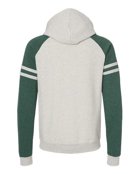 JERZEES Men's Nublend Varsity Colorblocked Raglan Hooded Sweatshirt 97C Mens Apparel Sweatshirts & Fleece