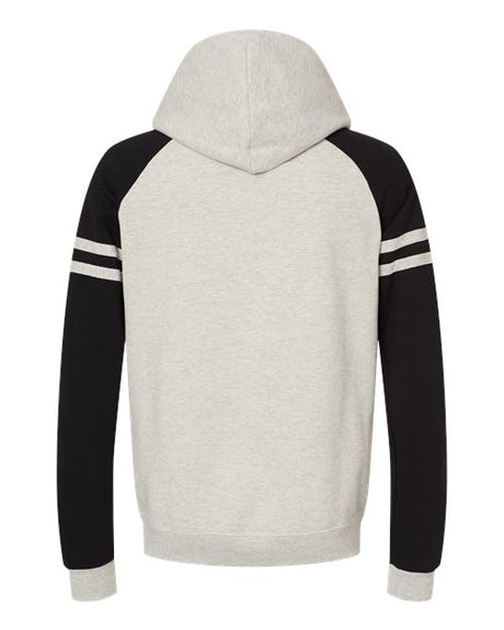 JERZEES Men's Nublend Varsity Colorblocked Raglan Hooded Sweatshirt 97C Mens Apparel Sweatshirts & Fleece