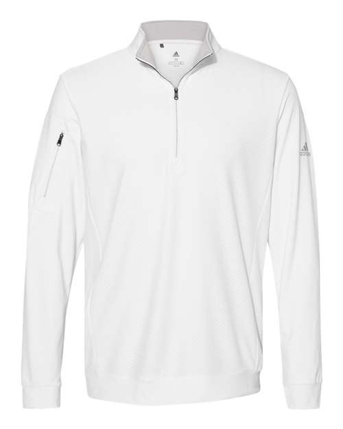 adidas Men's Performance Textured Quarter-Zip Pullover-1