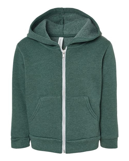 BELLA + CANVAS Toddler Sponge Fleece Full-Zip Hoodie Mens Apparel Sweatshirts & Fleece