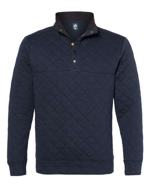 J. America Men's Quilted Snap Pullover 8095 Mens Apparel Sweatshirts & Fleece