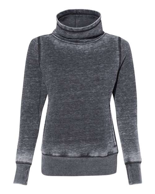 J. America Women's Zen Fleece Cowl Neck Sweatshirt 6977 Womens Apparel Sweatshirts & Fleece