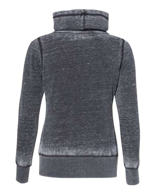 J. America Women's Zen Fleece Cowl Neck Sweatshirt 6977 Womens Apparel Sweatshirts & Fleece