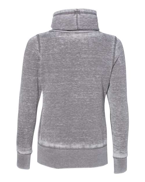 J. America Women's Zen Fleece Cowl Neck Sweatshirt 6977 Womens Apparel Sweatshirts & Fleece