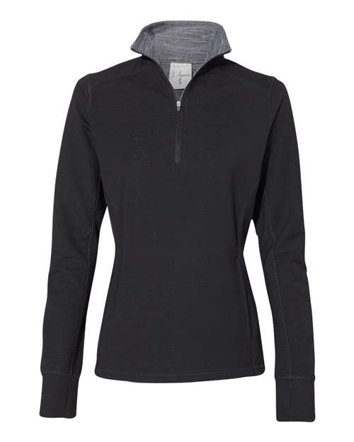 J. America Women's Omega Stretch Quarter-Zip Pullover 6197 Womens Apparel Sweatshirts & Fleece