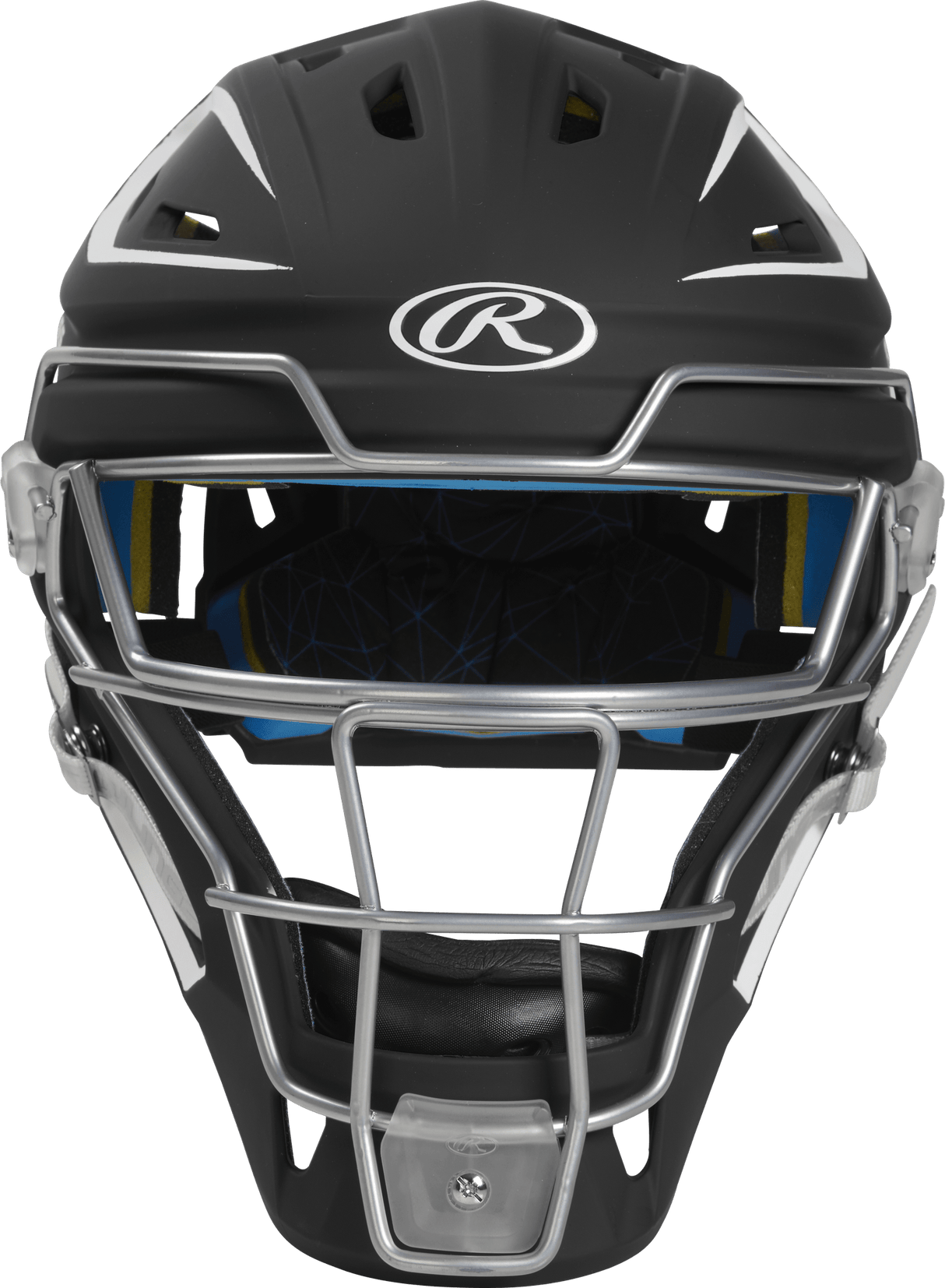 Rawlings Junior Mach 2-Tone Hockey Style Catchers Helmet - Matte Baseball Catcher's Protective Equipment All