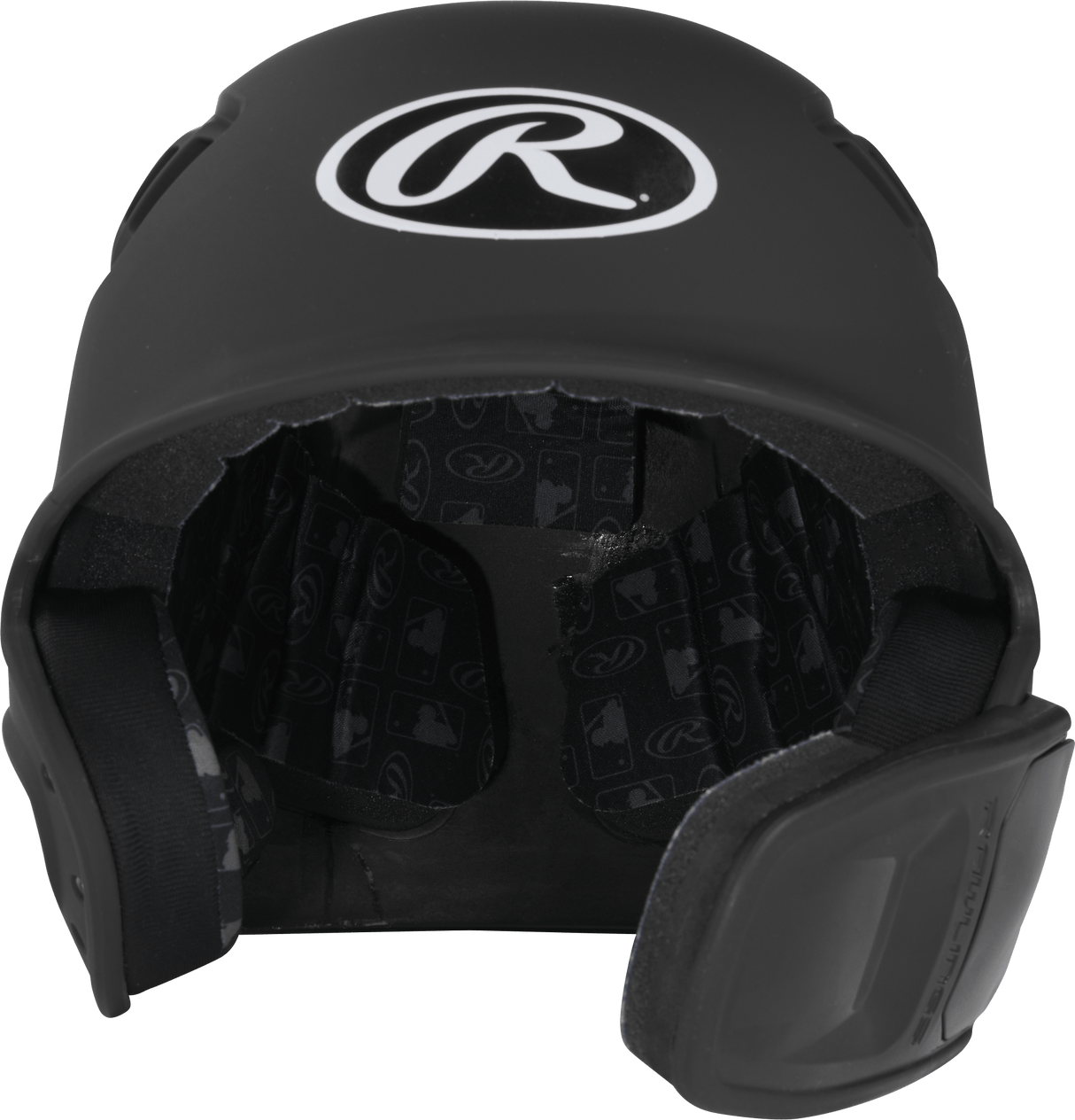 Rawlings R16 1-Tone Senior Baseball Helmet With Reversible Extension - Matte Baseball Batting Helmets All