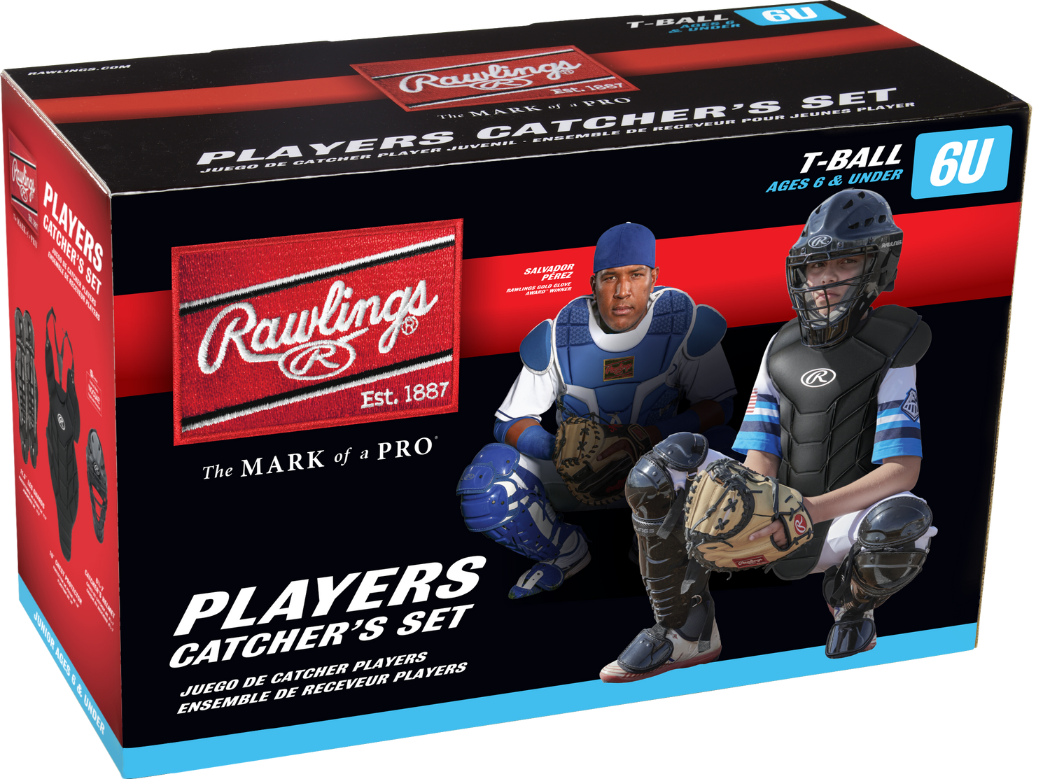 Rawlings Players 2.0 Series Youth Catchers Set Baseball Catcher's Protective Equipment All