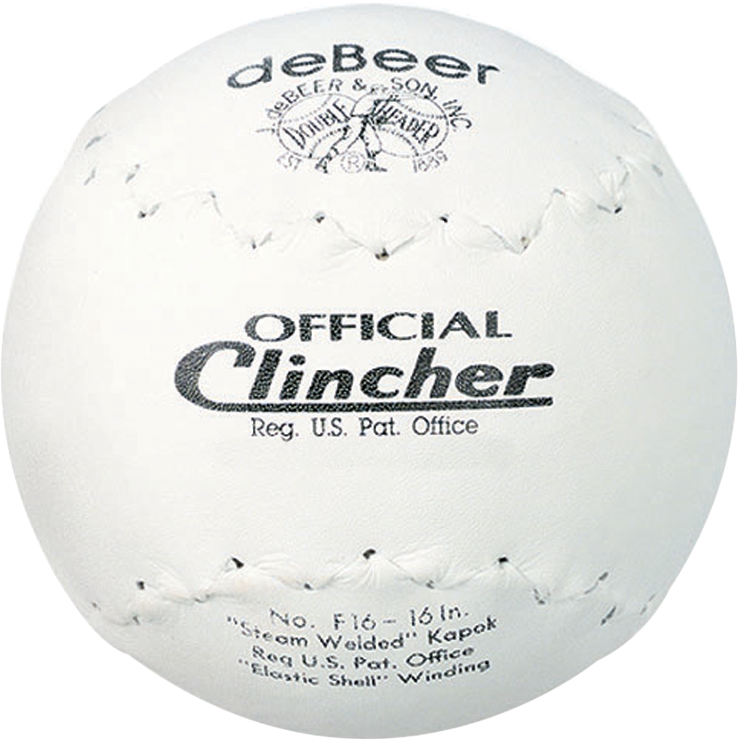 Rawlings deBeer 16" White TruTech Clincher Softball - Dozen Softball Softballs All