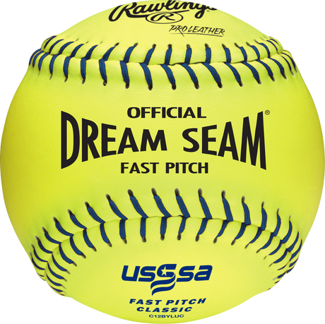 Rawlings USSSA 12 Inch Dream Seam High Density Core Leather Softballs - Dozen Softball Softballs All