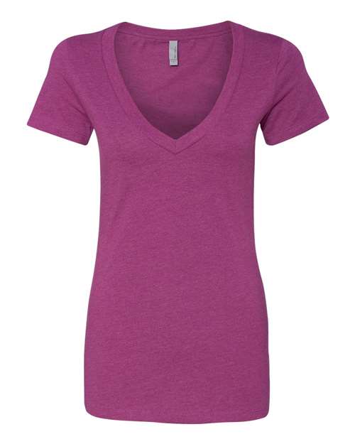 Next Level Women’s CVC Deep V-Neck T-Shirt-1