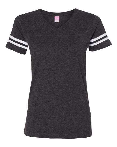 LAT Women's Football V-Neck Fine Jersey T-Shirt LAT
