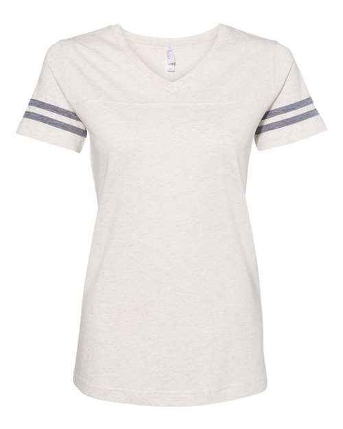 LAT Women's Football V-Neck Fine Jersey T-Shirt LAT