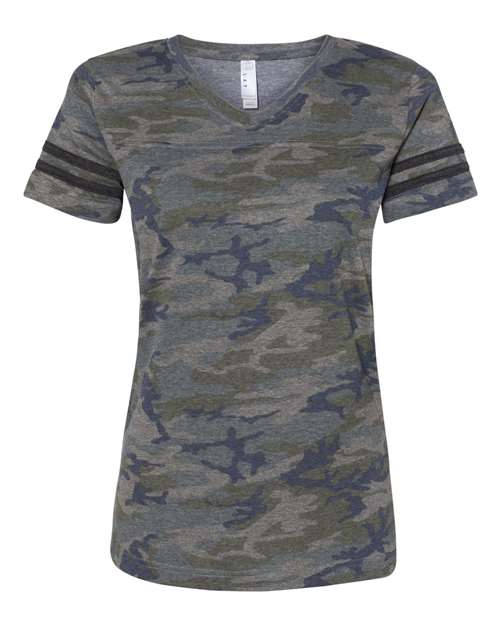LAT Women's Football V-Neck Fine Jersey T-Shirt LAT