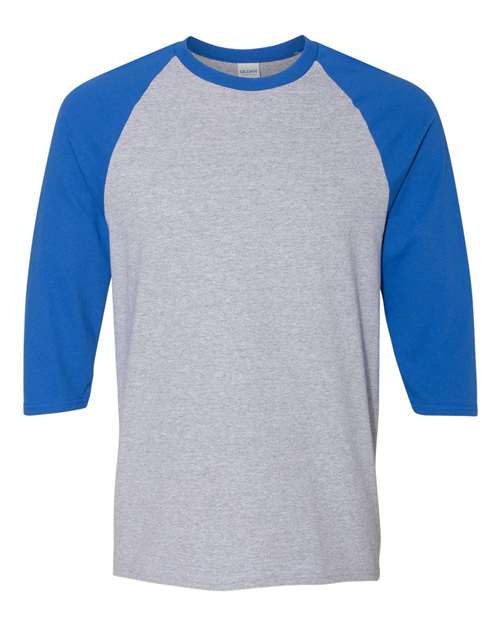 Gildan Men's Heavy Cotton 3/4-Sleeve Raglan T-Shirt 5700 Mens Apparel Shirts & Tops