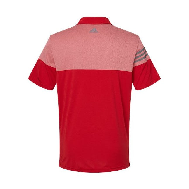 Adidas Men's Heathered 3-Stripes Colorblock Polo-2