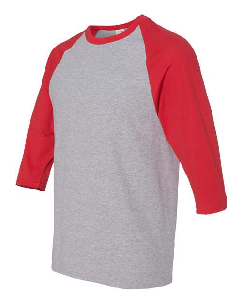 Gildan Men's Heavy Cotton 3/4-Sleeve Raglan T-Shirt 5700 Mens Apparel Shirts & Tops