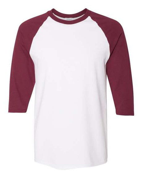 Gildan Men's Heavy Cotton 3/4-Sleeve Raglan T-Shirt 5700 Mens Apparel Shirts & Tops