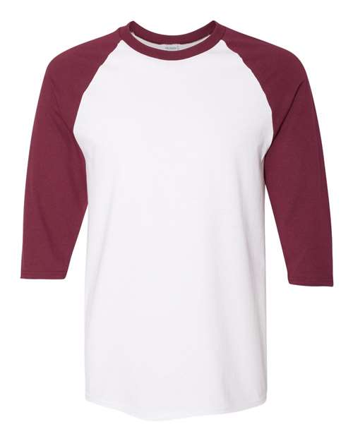 Gildan Men's Heavy Cotton 3/4-Sleeve Raglan T-Shirt 5700 Mens Apparel Shirts & Tops