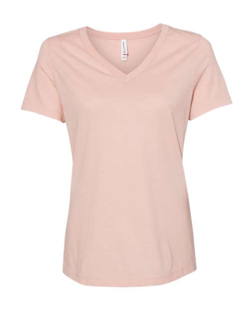 BELLA + CANVAS Women's Relaxed Heather CVC V-Neck Tee BC6405CVC Womens Apparel Shirts & Tops