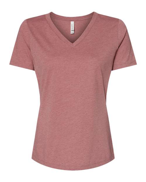 BELLA + CANVAS Women's Relaxed Heather CVC V-Neck Tee BC6405CVC Womens Apparel Shirts & Tops