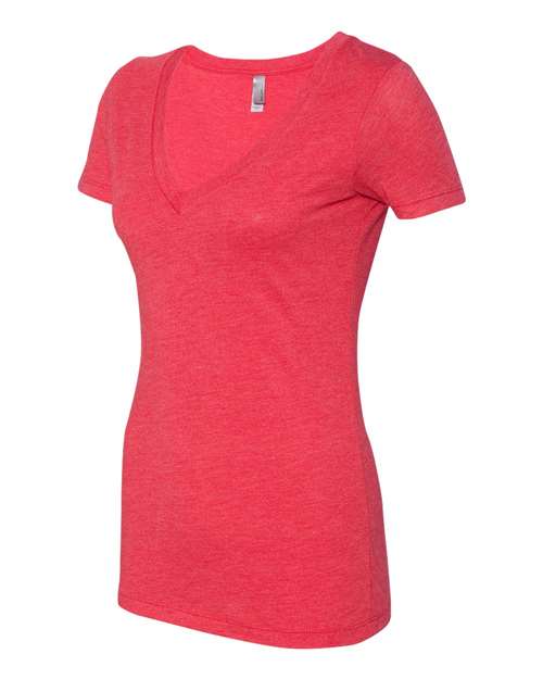 Next Level Women’s Triblend Deep V-Neck T-Shirt-2