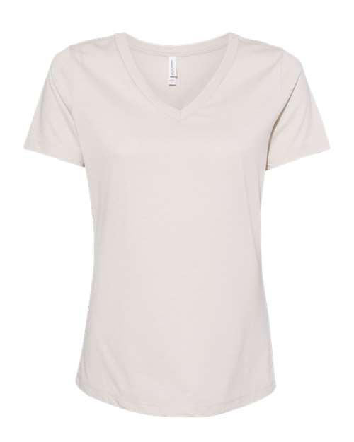 BELLA + CANVAS Women's Relaxed Heather CVC V-Neck Tee BC6405CVC Womens Apparel Shirts & Tops