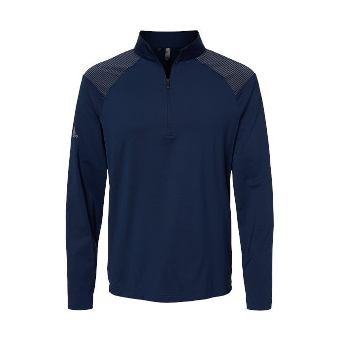adidas Men's Shoulder Stripe Quarter-Zip Pullover-1