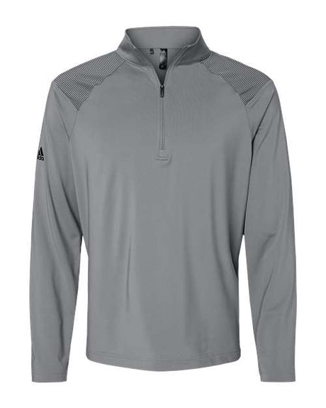 adidas Men's Shoulder Stripe Quarter-Zip Pullover Mens Apparel Sweatshirts & Fleece