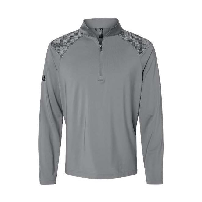 adidas Men's Shoulder Stripe Quarter-Zip Pullover-1