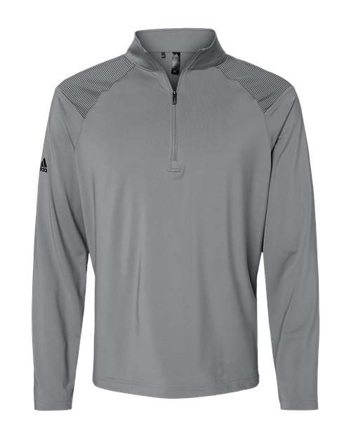 adidas Men's Shoulder Stripe Quarter-Zip Pullover-1