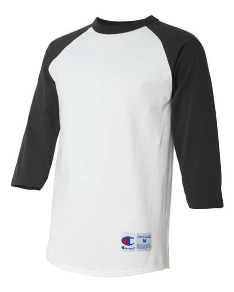 Champion Men's Three-Quarter Raglan Sleeve Baseball T-Shirt Mens Apparel Shirts & Tops