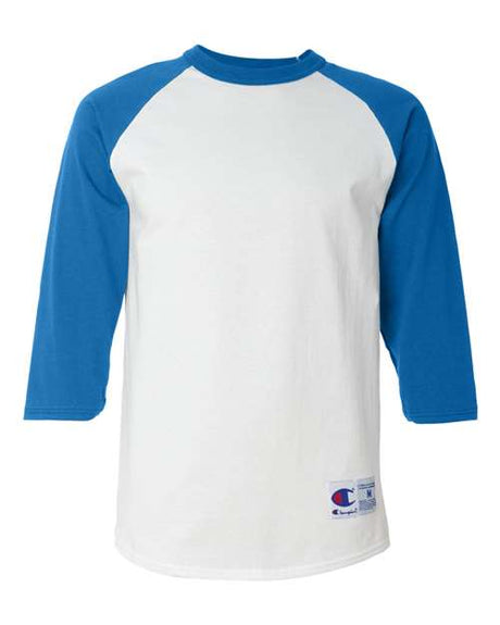 Champion Men's Three-Quarter Raglan Sleeve Baseball T-Shirt Mens Apparel Shirts & Tops