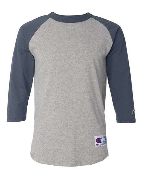 Champion Men's Three-Quarter Raglan Sleeve Baseball T-Shirt Mens Apparel Shirts & Tops