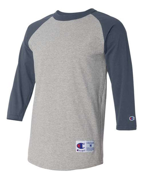 Champion Men's Three-Quarter Raglan Sleeve Baseball T-Shirt Mens Apparel Shirts & Tops
