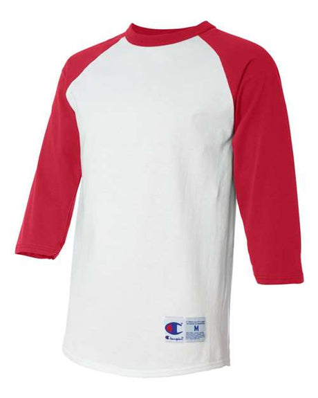Champion Men's Three-Quarter Raglan Sleeve Baseball T-Shirt Mens Apparel Shirts & Tops