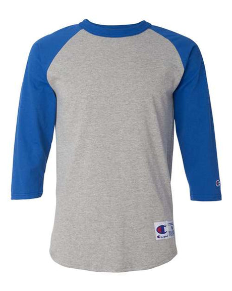 Champion Men's Three-Quarter Raglan Sleeve Baseball T-Shirt Mens Apparel Shirts & Tops