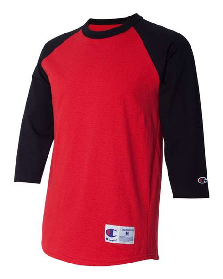 Champion Men's Three-Quarter Raglan Sleeve Baseball T-Shirt Mens Apparel Shirts & Tops