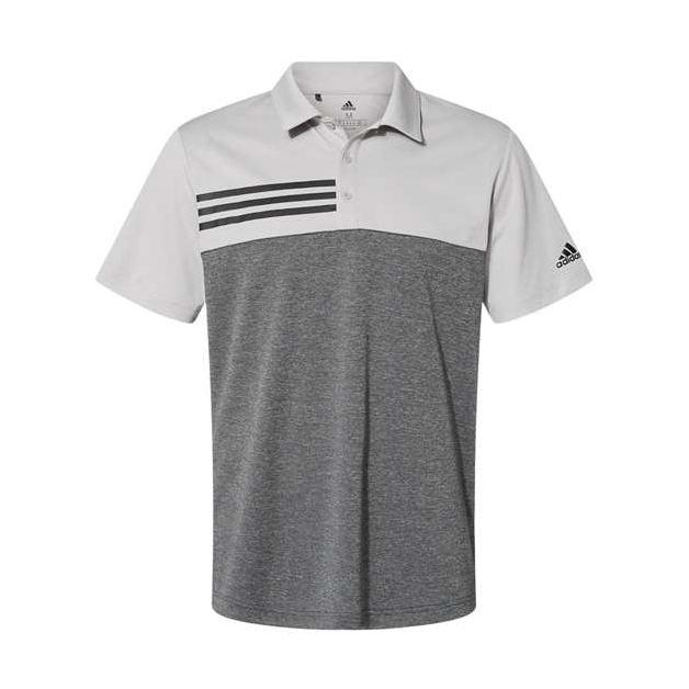 Adidas Men's Heathered Colorblock 3-Stripes Polo-1