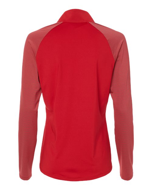 adidas Women's Stripe Block Quarter-Zip Pullover-2