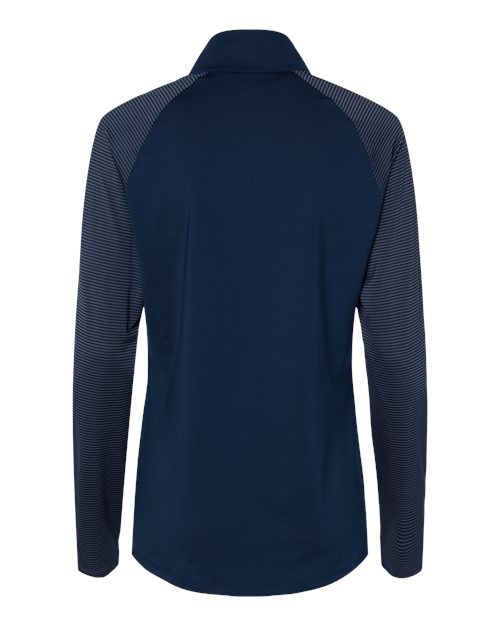 adidas Women's Stripe Block Quarter-Zip Pullover Womens Apparel Sweatshirts & Fleece