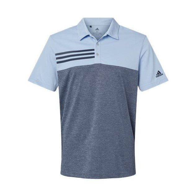 Adidas Men's Heathered Colorblock 3-Stripes Polo-1