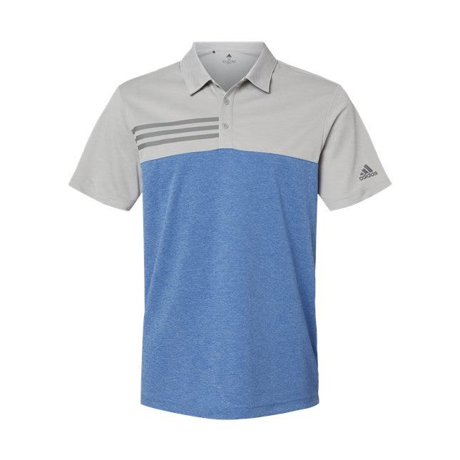 Adidas Men's Heathered Colorblock 3-Stripes Polo-1