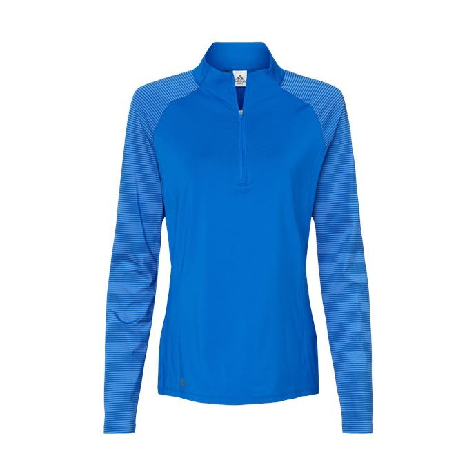 adidas Women's Stripe Block Quarter-Zip Pullover-1