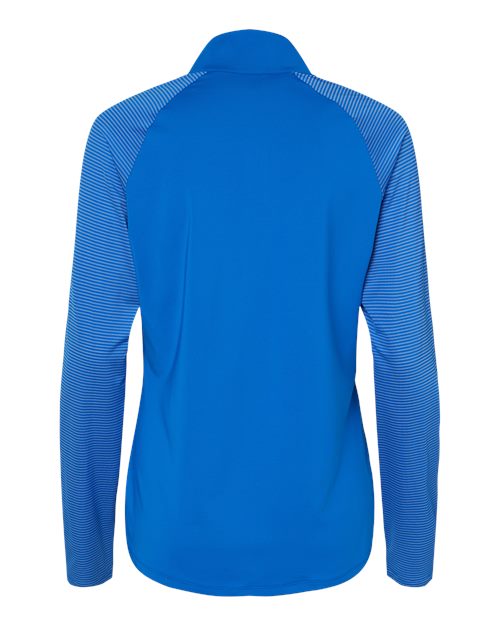 adidas Women's Stripe Block Quarter-Zip Pullover Womens Apparel Sweatshirts & Fleece