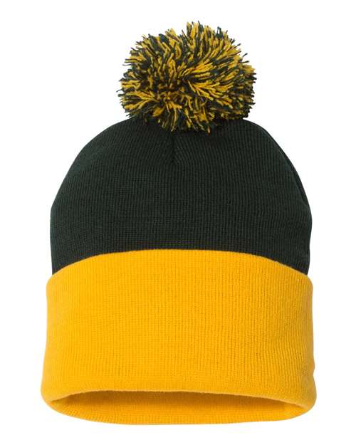 Sportsman Men's Pom-Pom 12" Knit Beanie Unisex Accessories Hats & Caps