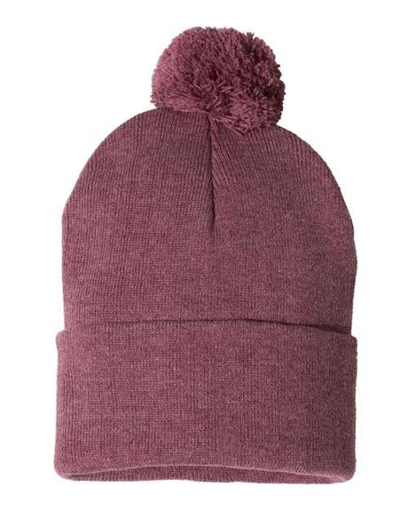 Sportsman Men's Pom-Pom 12" Knit Beanie Unisex Accessories Hats & Caps